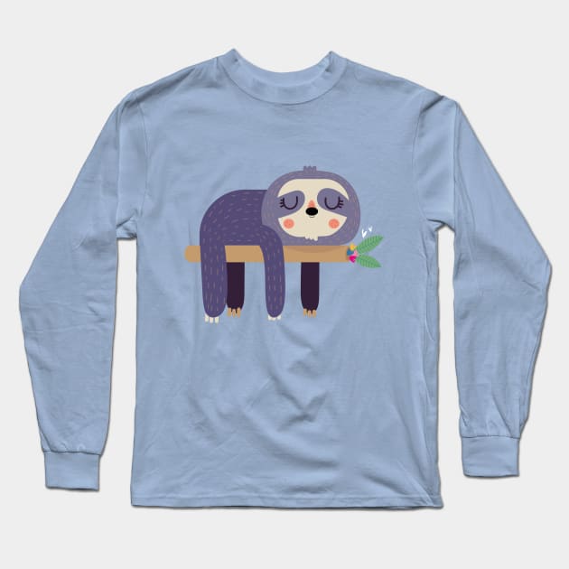 Slothy sloth Long Sleeve T-Shirt by Mjdaluz